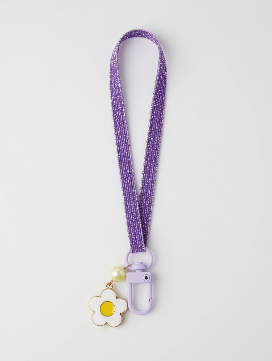 Handy Strap Violet Glitter - Brillo Real 💜