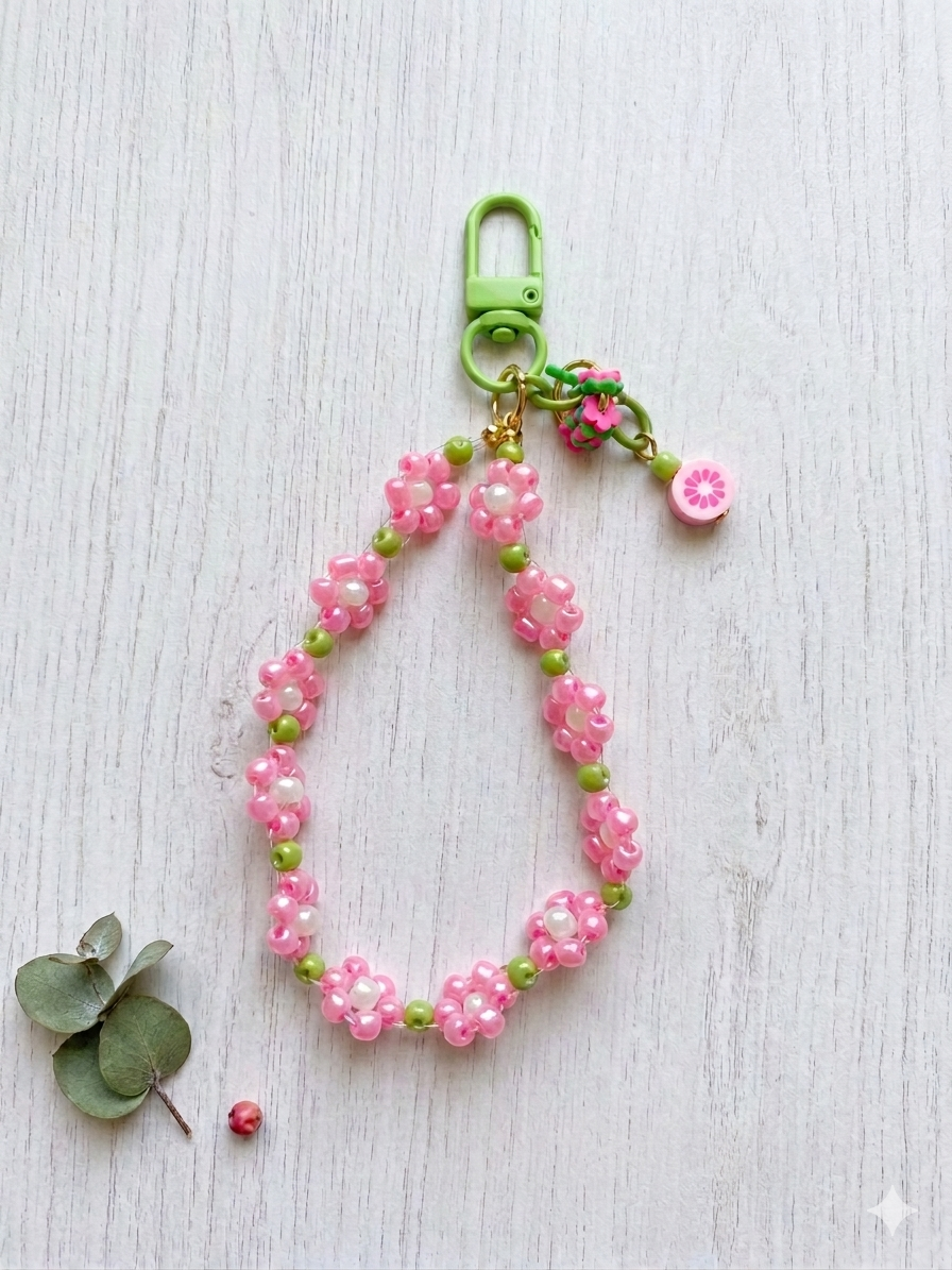 Rosé Garden Hook - Lime & Pearl Blossom 💚🪻