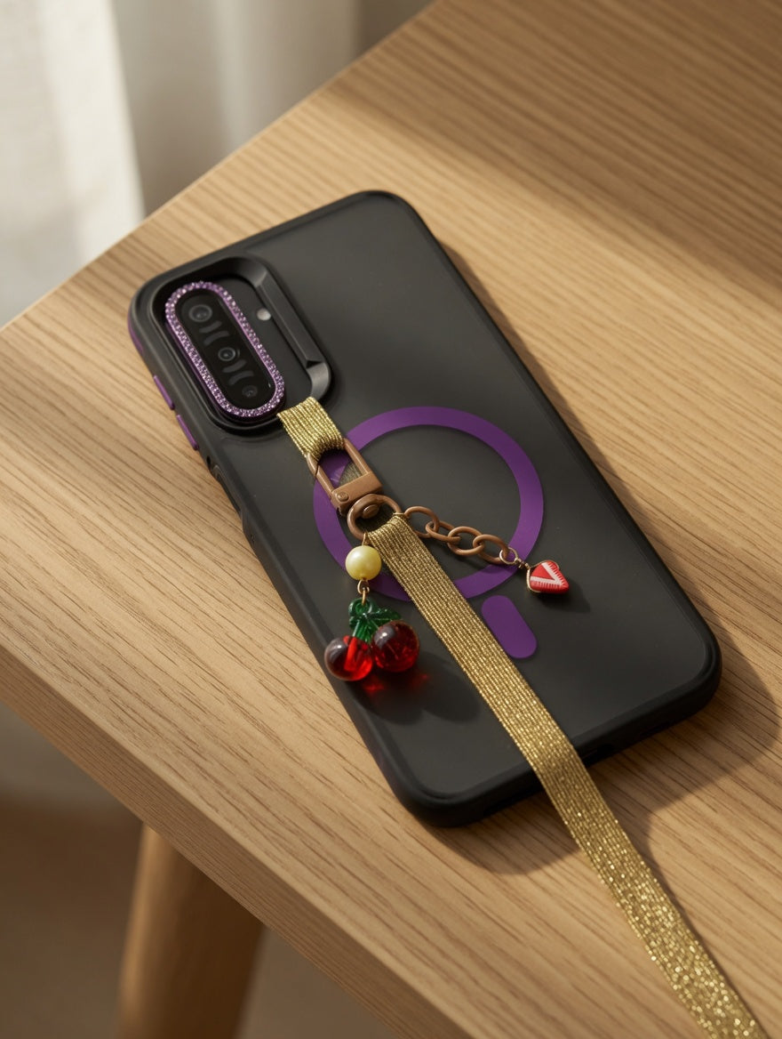 Phone Strap Gold - Edición Cherry 🍒