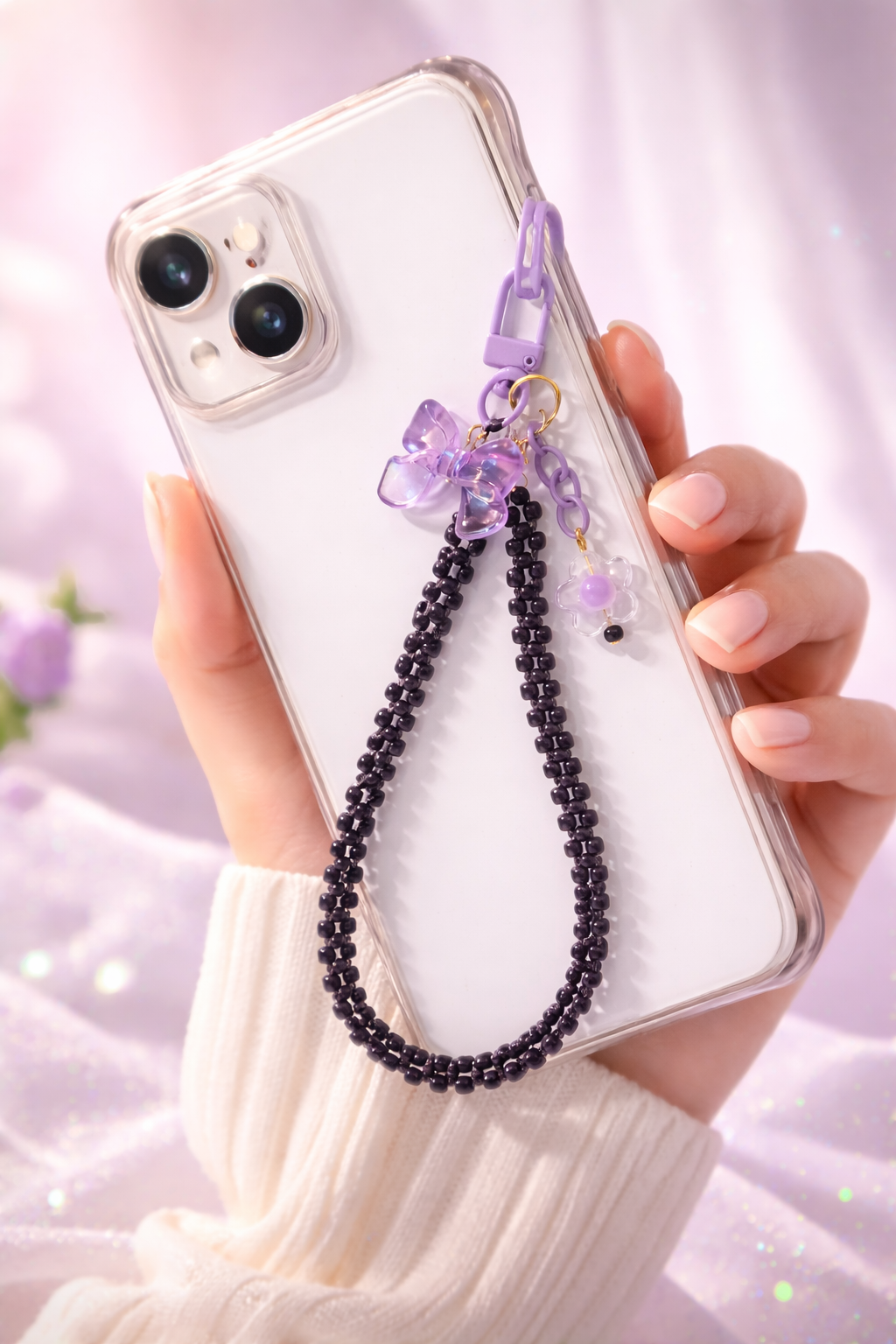 Lavender Bow Strap - Tejido Coquette 💜