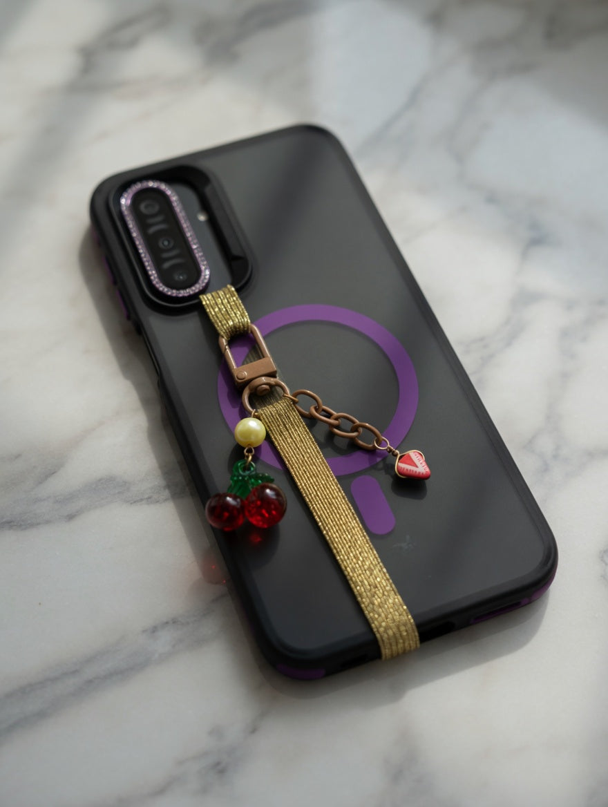 Phone Strap Gold - Edición Cherry 🍒